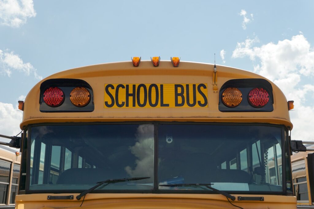 close-up school bus