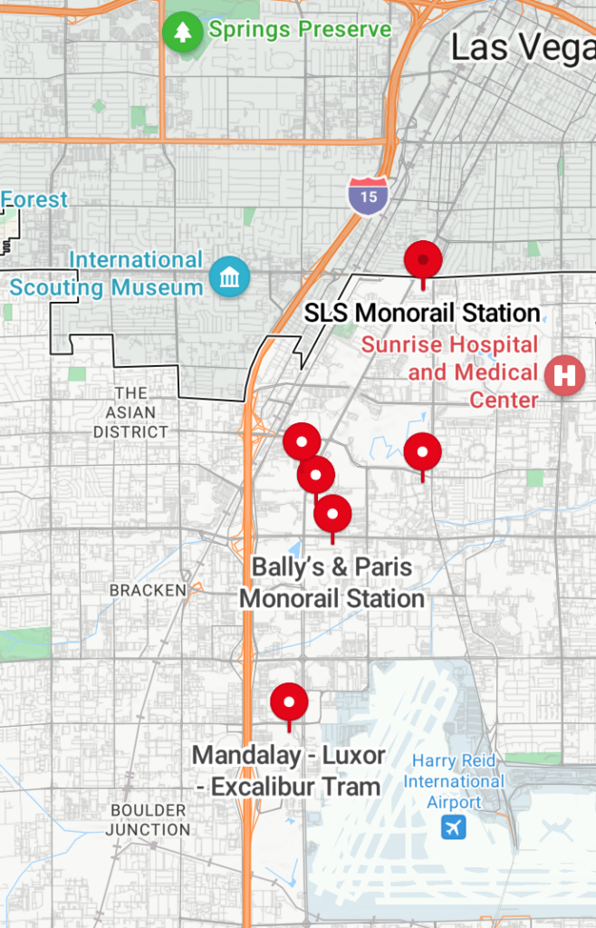 Las Vegas Tram Stops